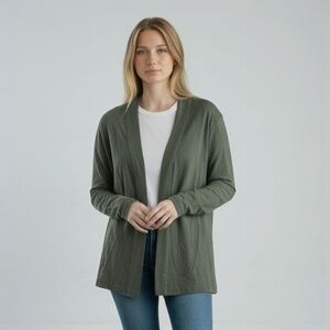 Vintage Canadian Military Women's Swing Front Cardigan / Olive Grey/ Issued